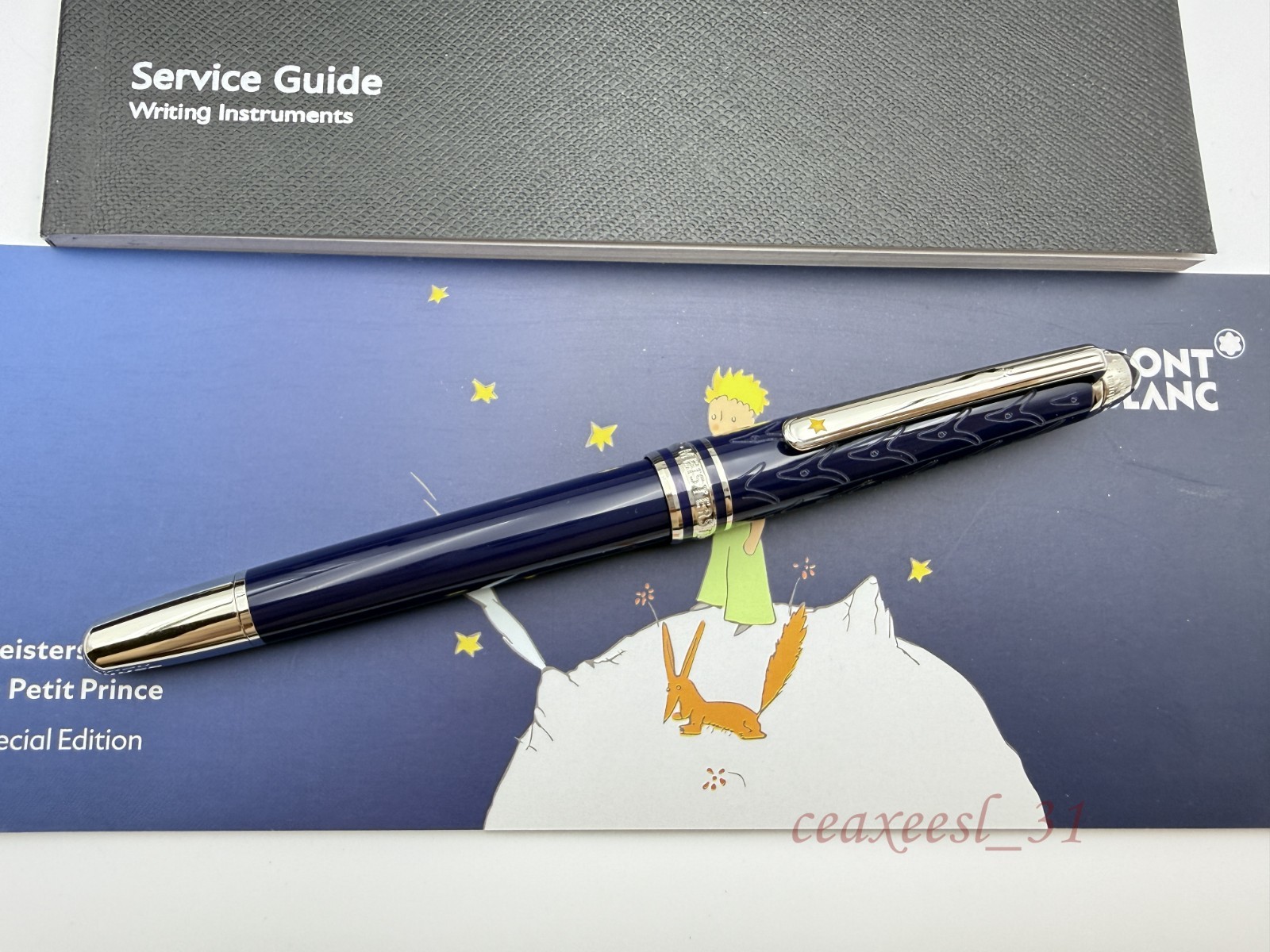 Montblanc Meisterstuck Le Petit Prince Rollerball Pen Blue Pattern New With Box