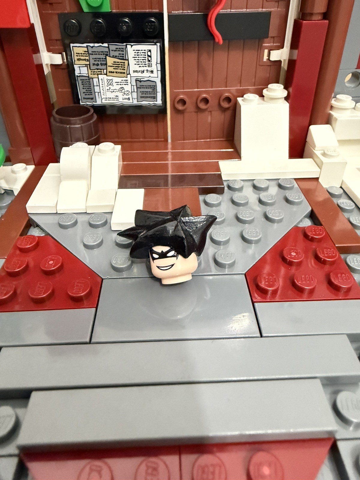 2006 LEGO Nightwing Minifigure UV PRINTED CUSTOM HAIR GLUED ON