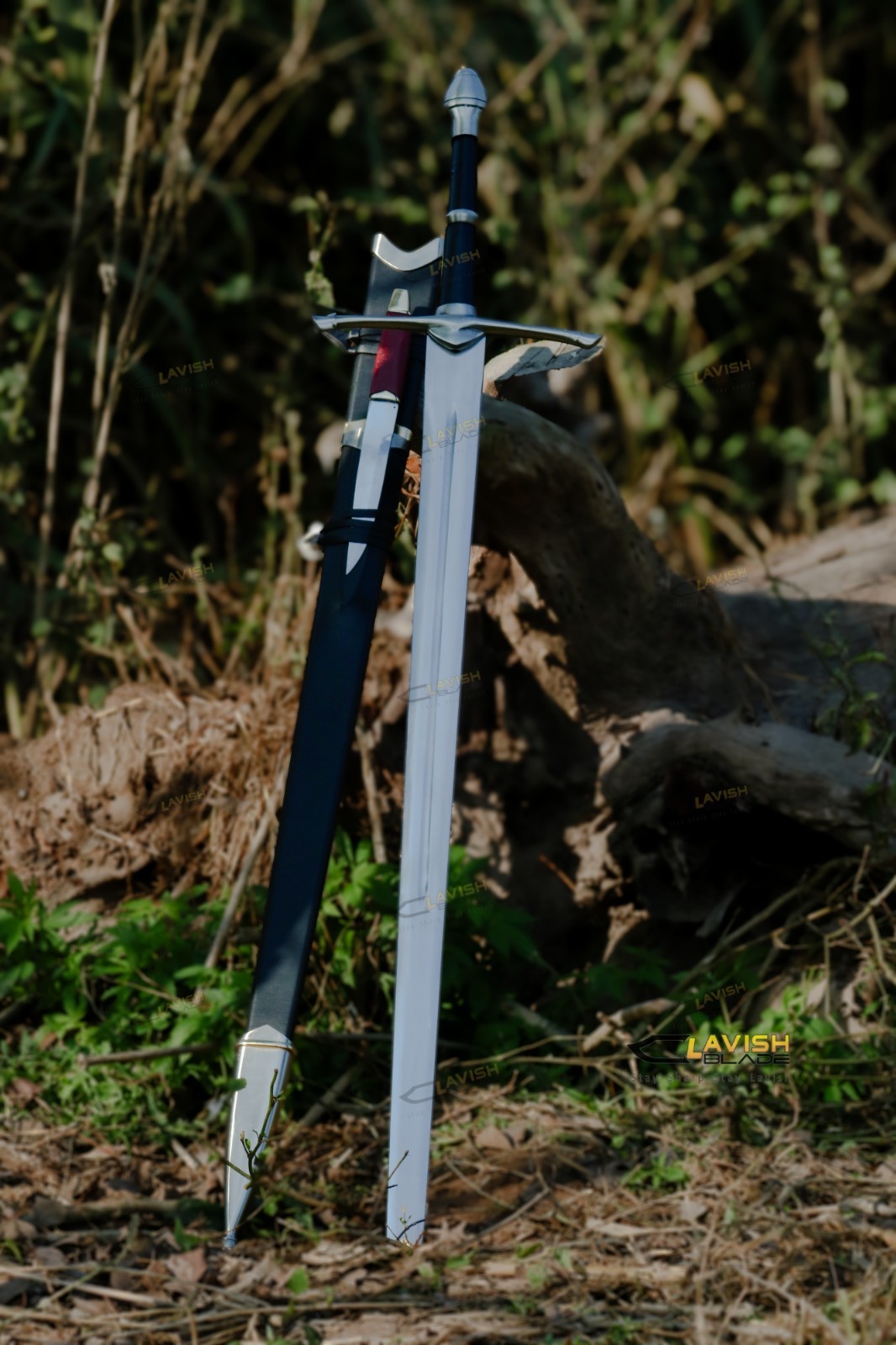 Aragorn Strider Ranger Sword (Black Color) With Knife Fully Handmade Replica