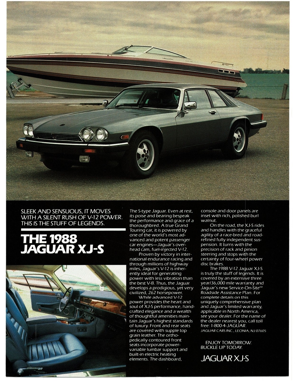 1988 JAGUAR XJ-5 Dorchester Gray 2-door Coupe Vintage Ad