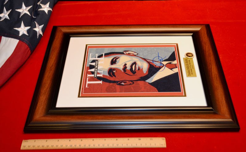 BARACK OBAMA Signed Autograph, COA, UACC RD#228, Guaranteed Genuine, FRAME