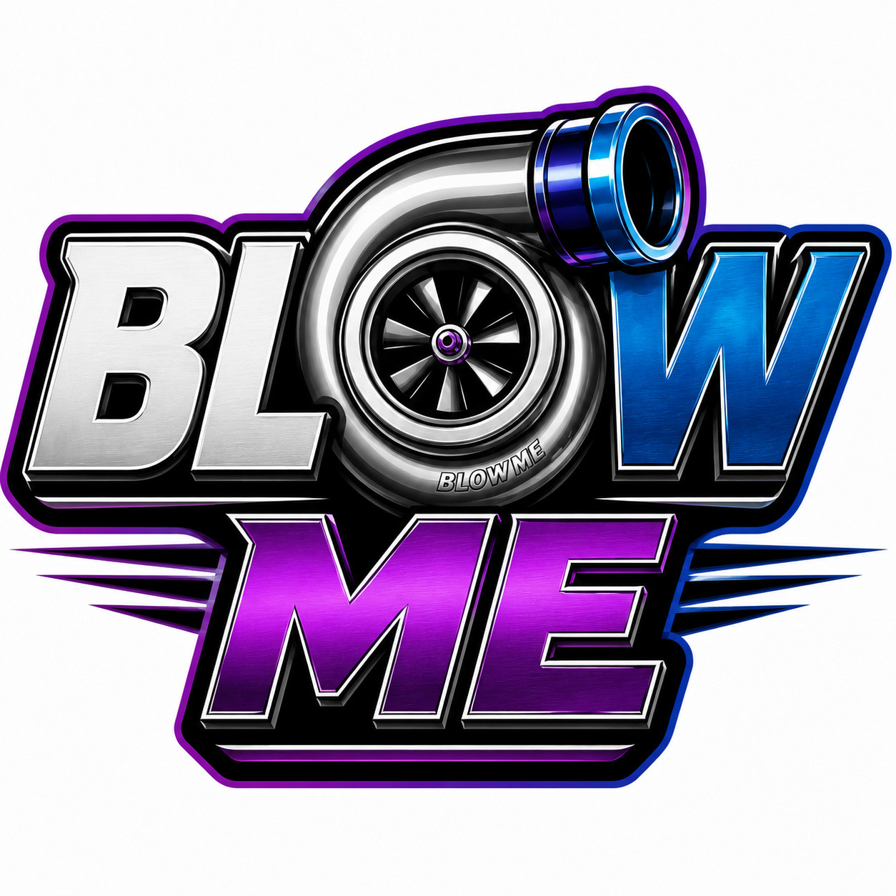 Blow Me Turbo Bumper Sticker Decal Emblem DTF 4×4 INC