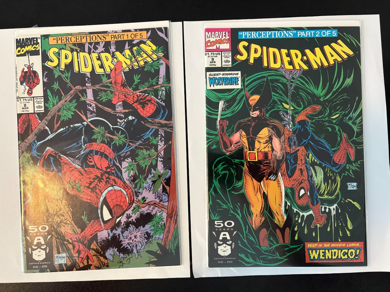 SPIDER-MAN PERCEPTIONS PART 1 & 2 OF 5 VF (1991) 1ST PRINT McFARLANE COVER