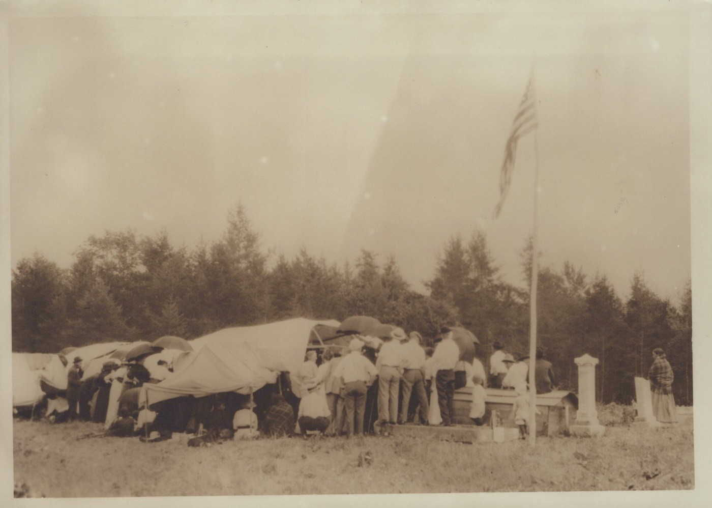 Menominee Indian Funeral Ghost Houses Harmon Percy Marble 1910s – Original Photo