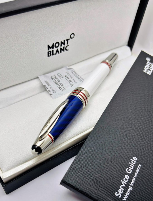 Montblanc JFK John F Kennedy Ballpoint Pen White Silver Limited Edition Gift