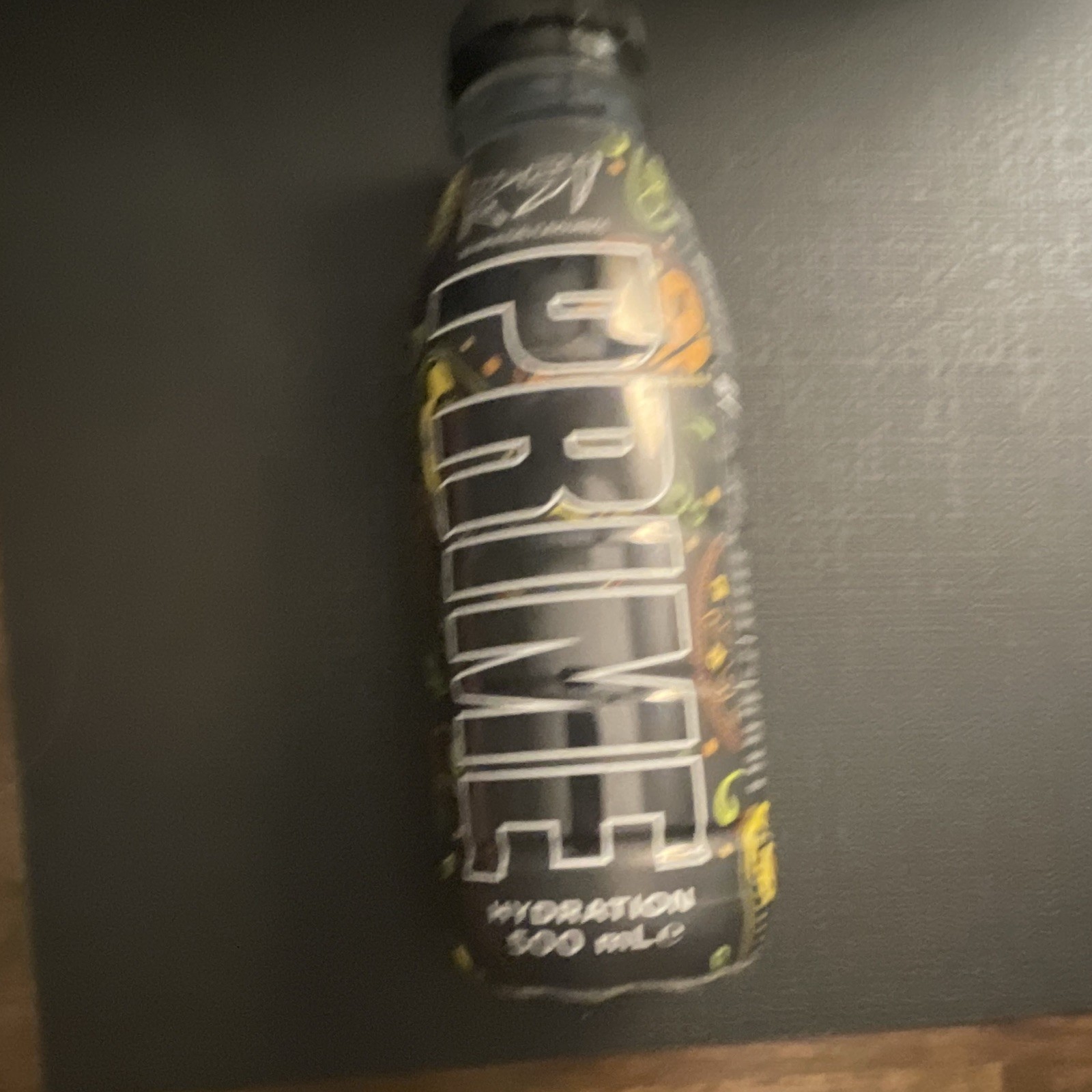 PRIME Hydration Bottle 500 mL Black, Energy Drink bottle. (Just the empty bottle