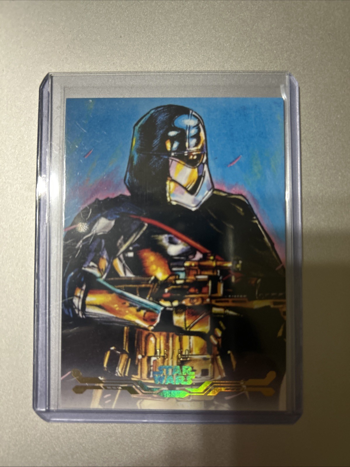 2025 Topps Star Wars Smugglers Outpost Captain Phasma Stellar Art Card 06/50