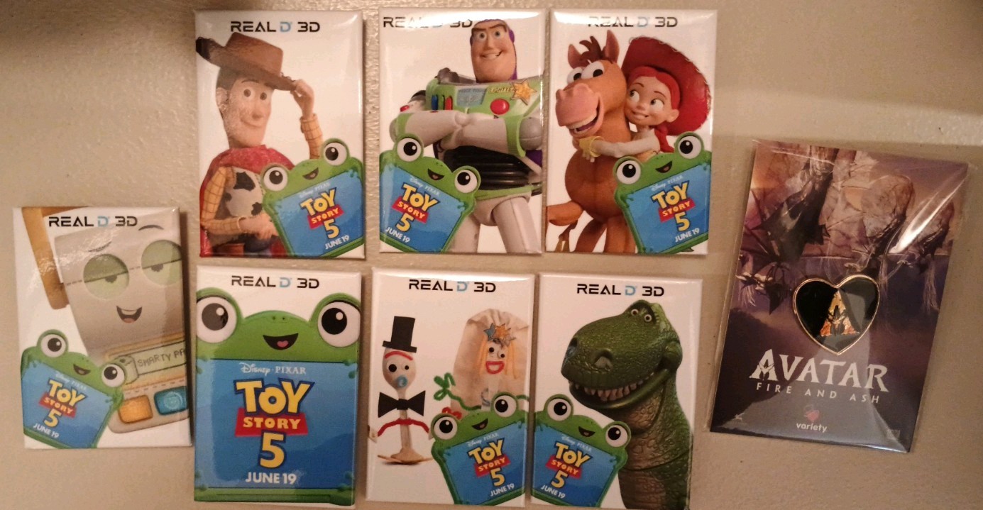 Toy Story 5 Promotional Pins COMPLETE SET Of 7 NEW + Avatar Heart Pin A+ 2026