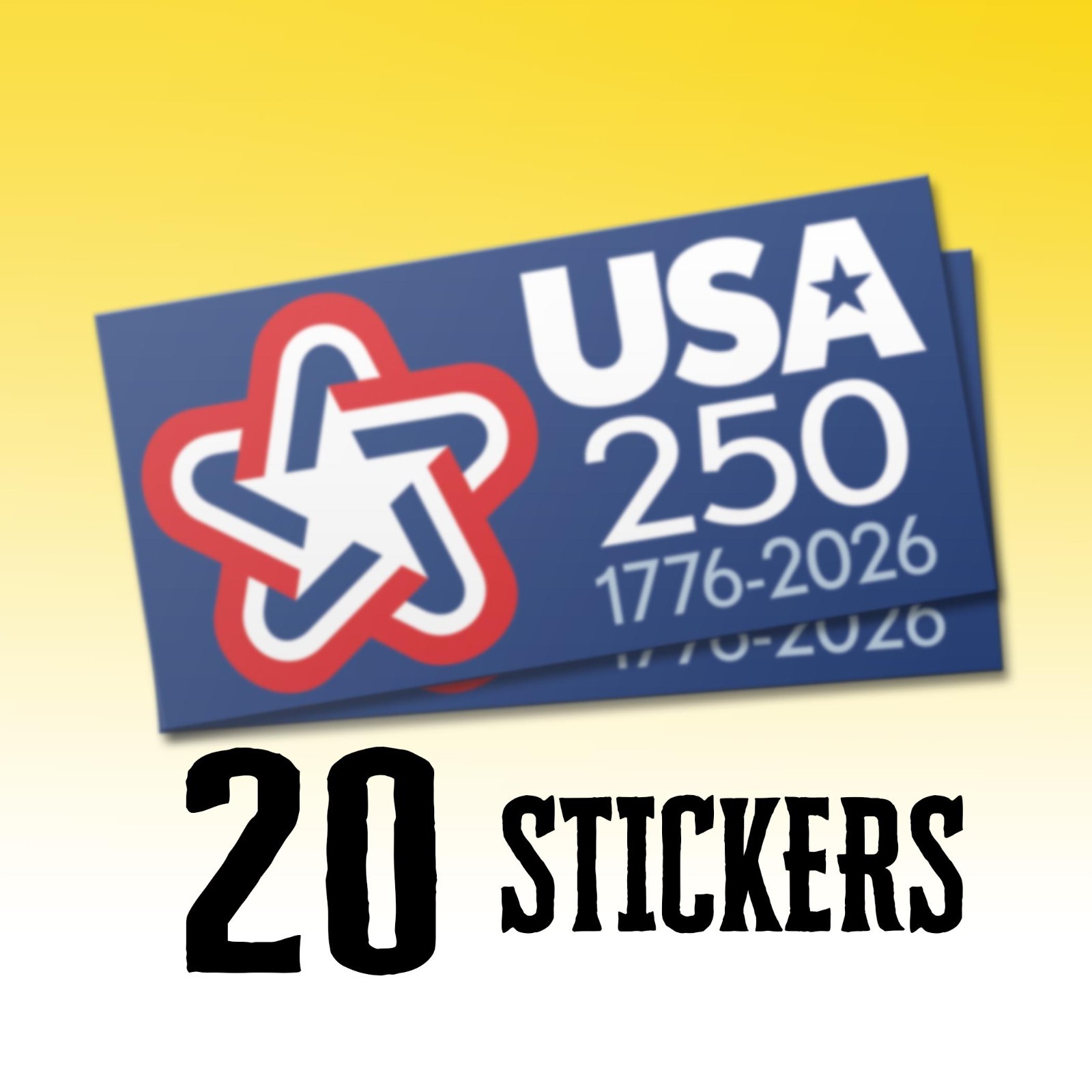 USA Bumper Stickers – Retro Star America, Semiquincentennial, 250 Freedom