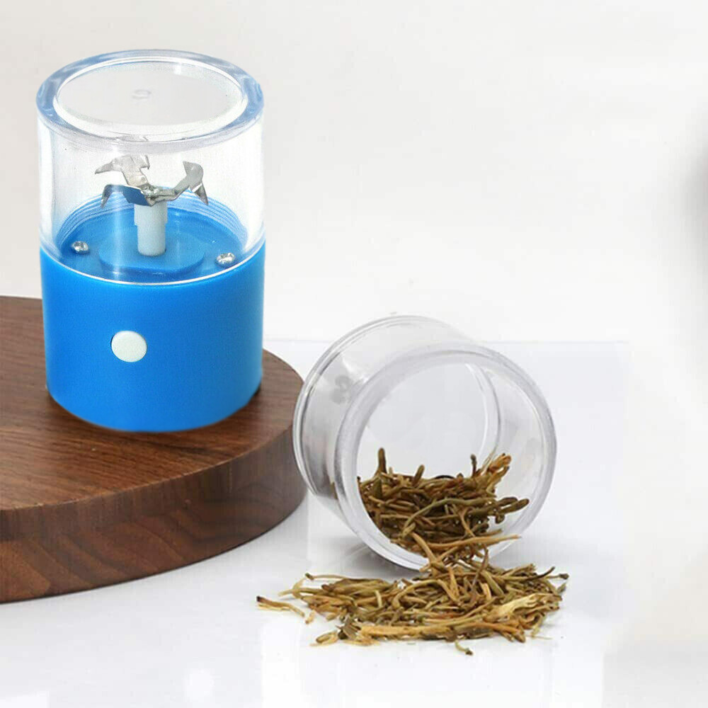 Electric Auto Grinder For Herb & Garlic Grinding Rchargeable in USB Blue Gift