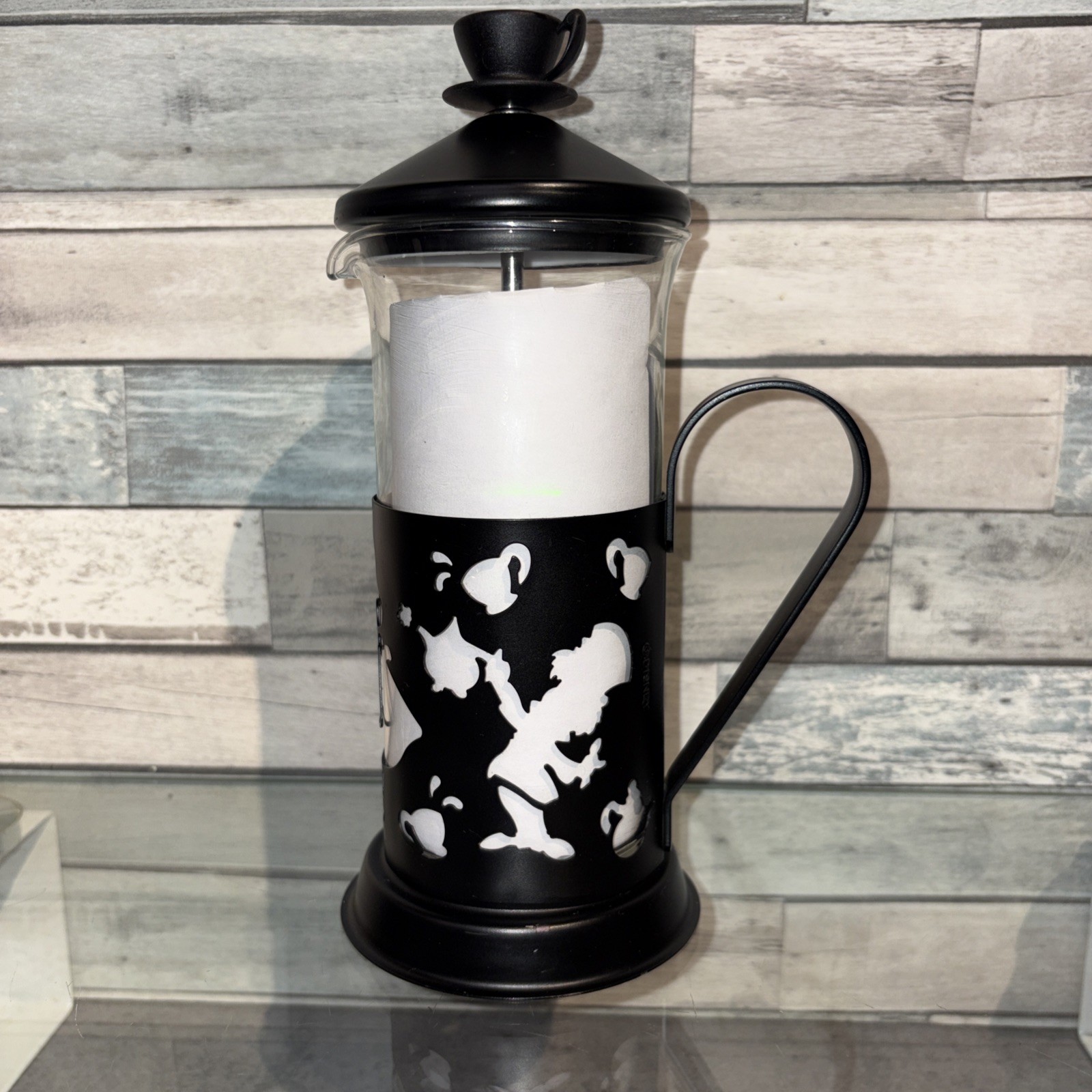 Disney Alice in Wonderland French Press Coffee/Tea Maker Excellent Condition