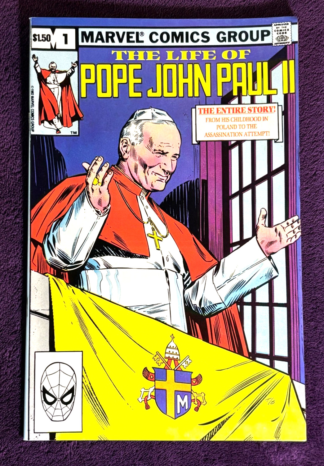 Life of Pope John Paul II # 1 (1982 Marvel) Rare Religious High Grade NM-