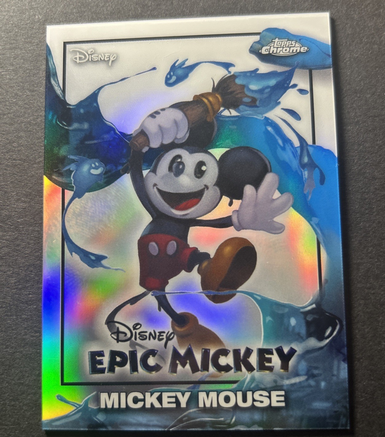 2026 Topps Disney Neon Chrome Epic Mickey EM-1 Mickey Mouse