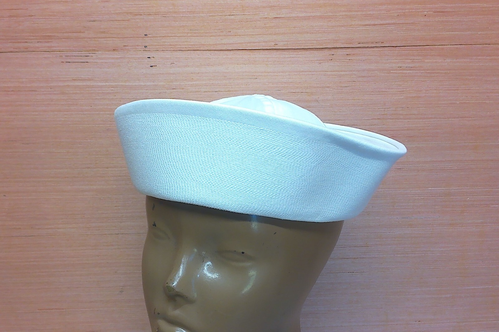 Vintage 80’s Era US Navy Enlisted White Dixie Cup Cap Hat USN Sailor Size 7-1/2