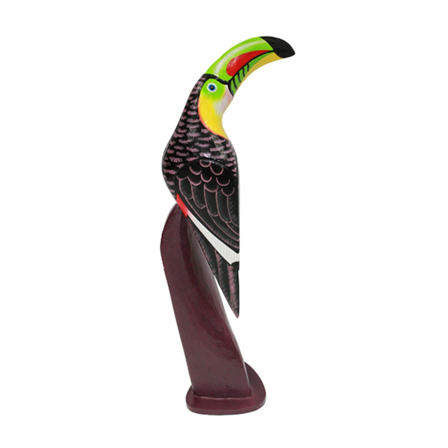 Wooden Tropical Toucan Small Decorative Figurine 12.5″
