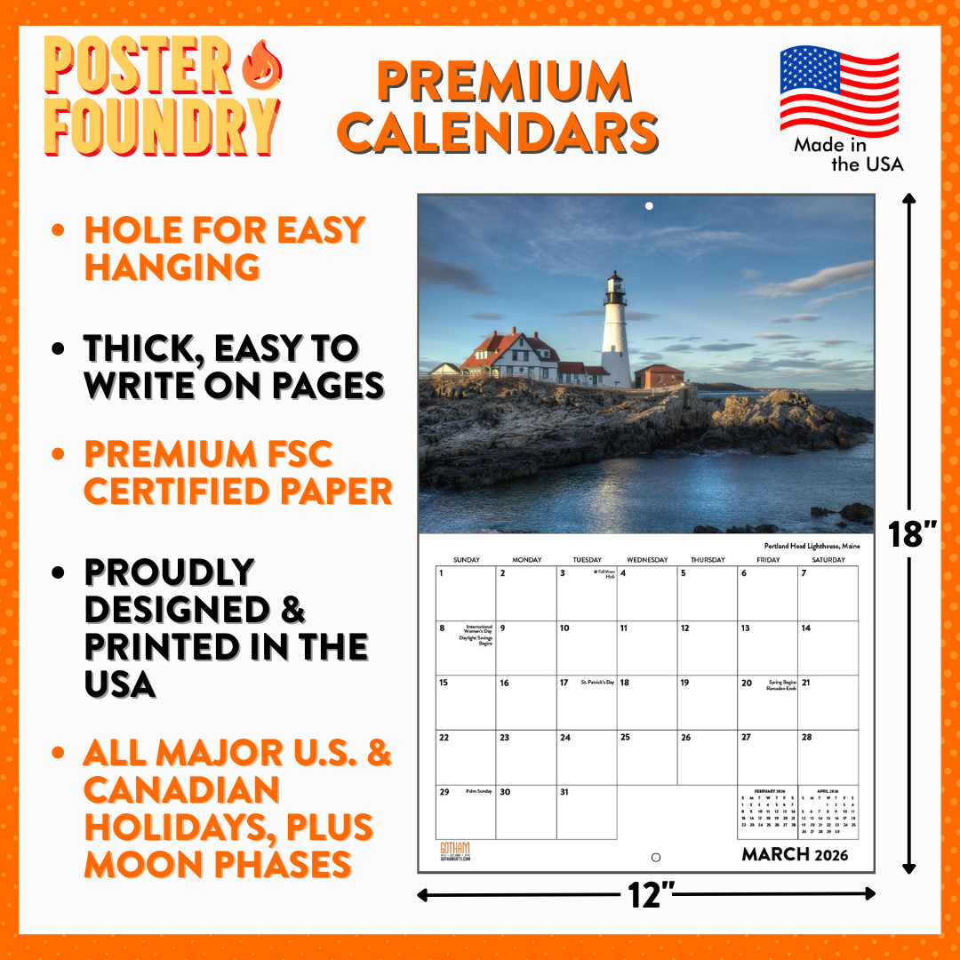 Florida Sunshine State Calendar 2027 Monthly Wall Calender 12 Month