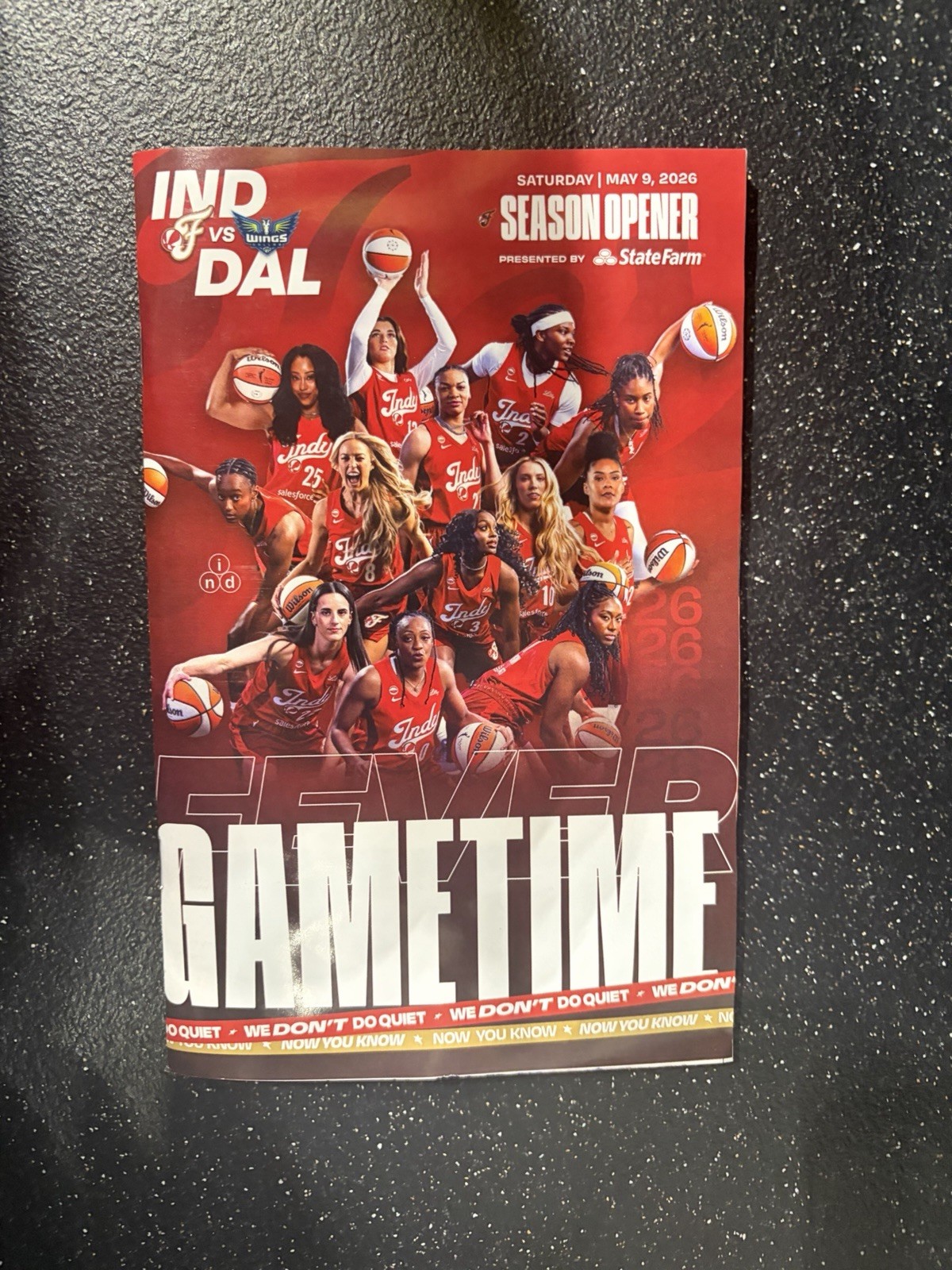 May 9, 2026 Indiana Fever Gametime Program Azzi Fudd Wings Debut Caitlin Clark
