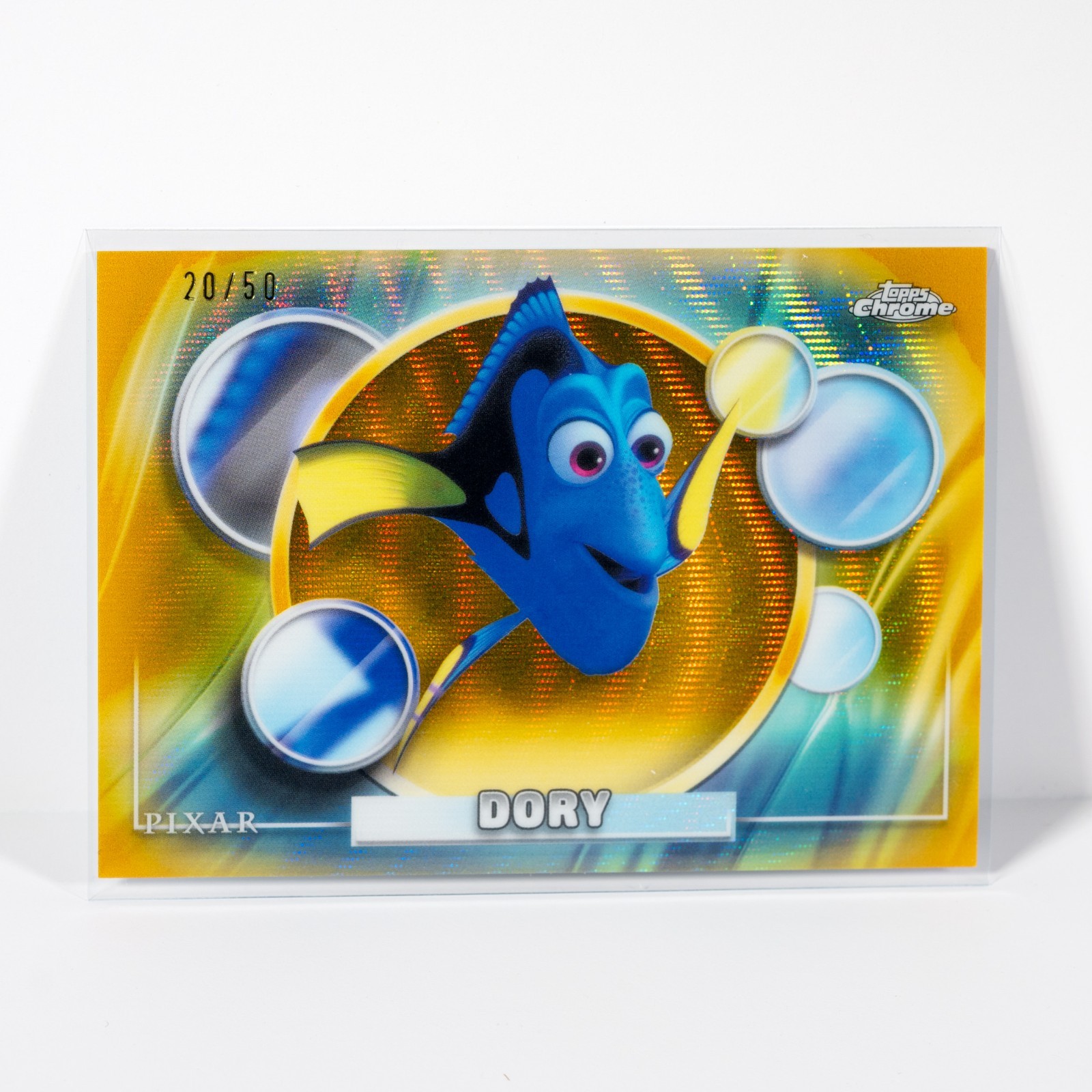 DORY #90 Finding Nemo 2026 Topps Chrome Disney Gold Wave Refractor 20/50