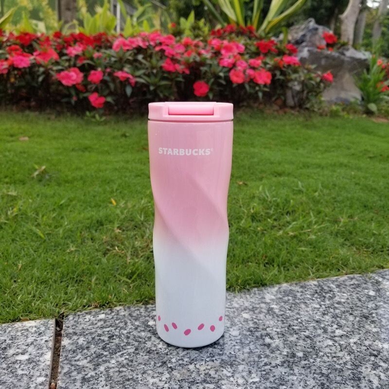 6 Styles Starbucks Cup Thermos Cup Stainless Steel Spiral Coffee Water Cup 473ml