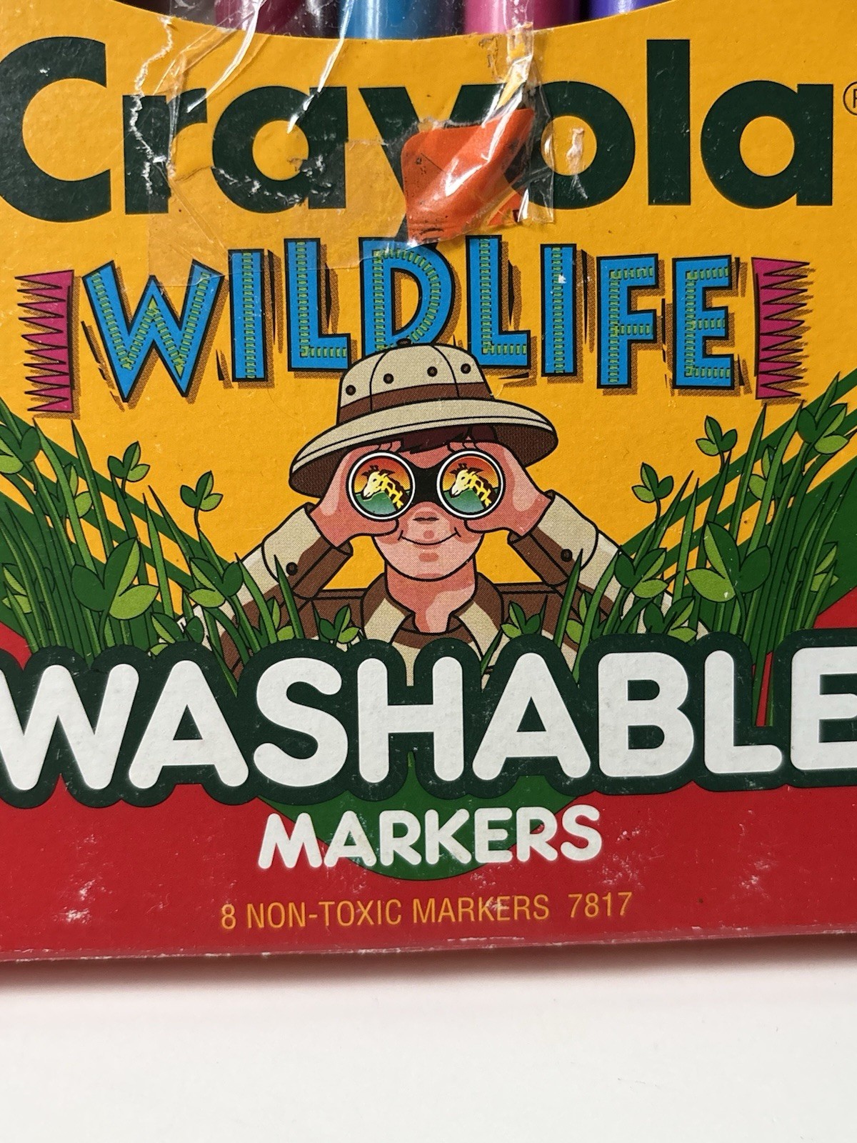 Vintage 1995 Binney & Smith Crayola Wildlife Washable Markers NOS 8 Count