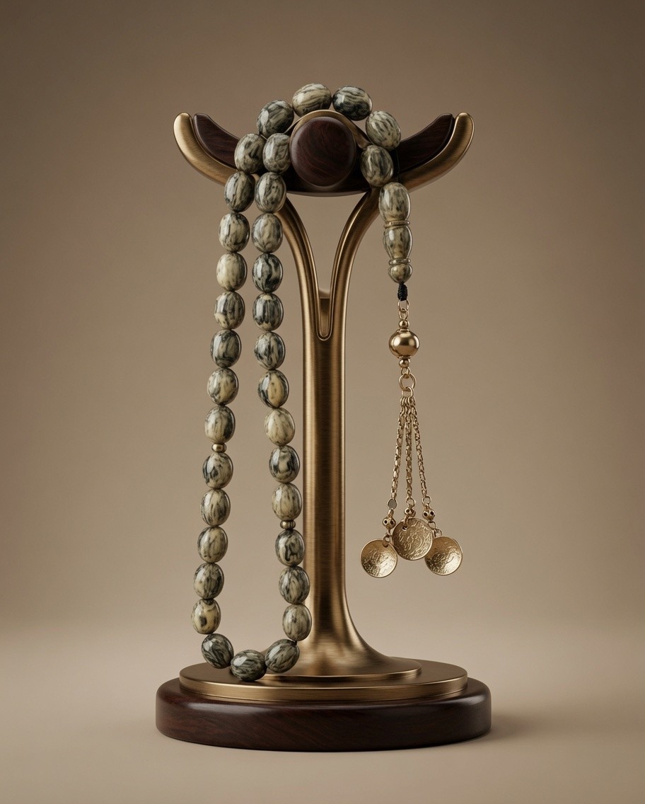 Handmade Faturan Misbaha Tasbih 33 Prayer Beads Silver Turkish مسبحة فاتوران 🥇