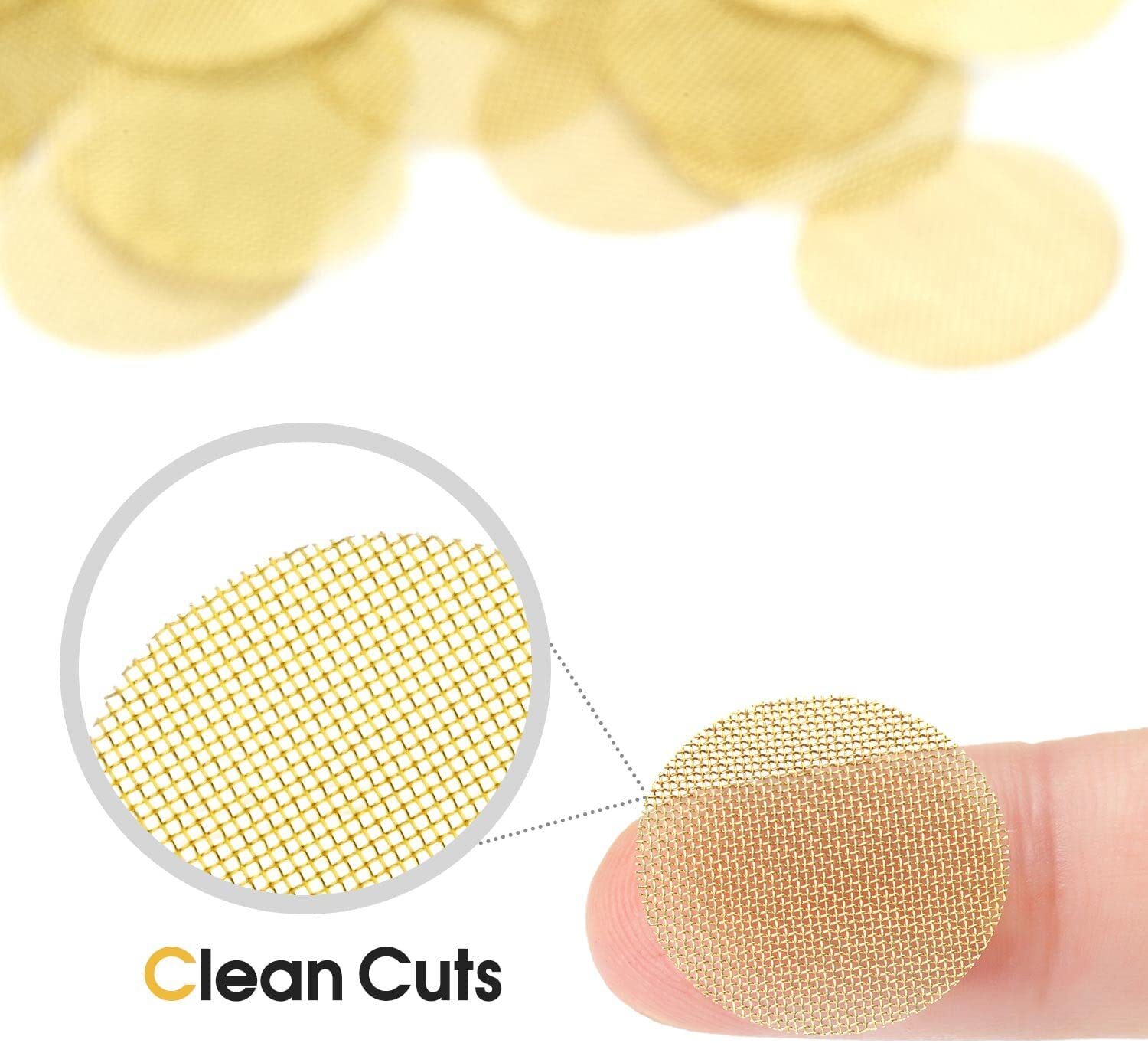 200Pcs Brass Pipe Screens 3/4″ Heavy Duty High-Quality Round Filter Mesh Gold