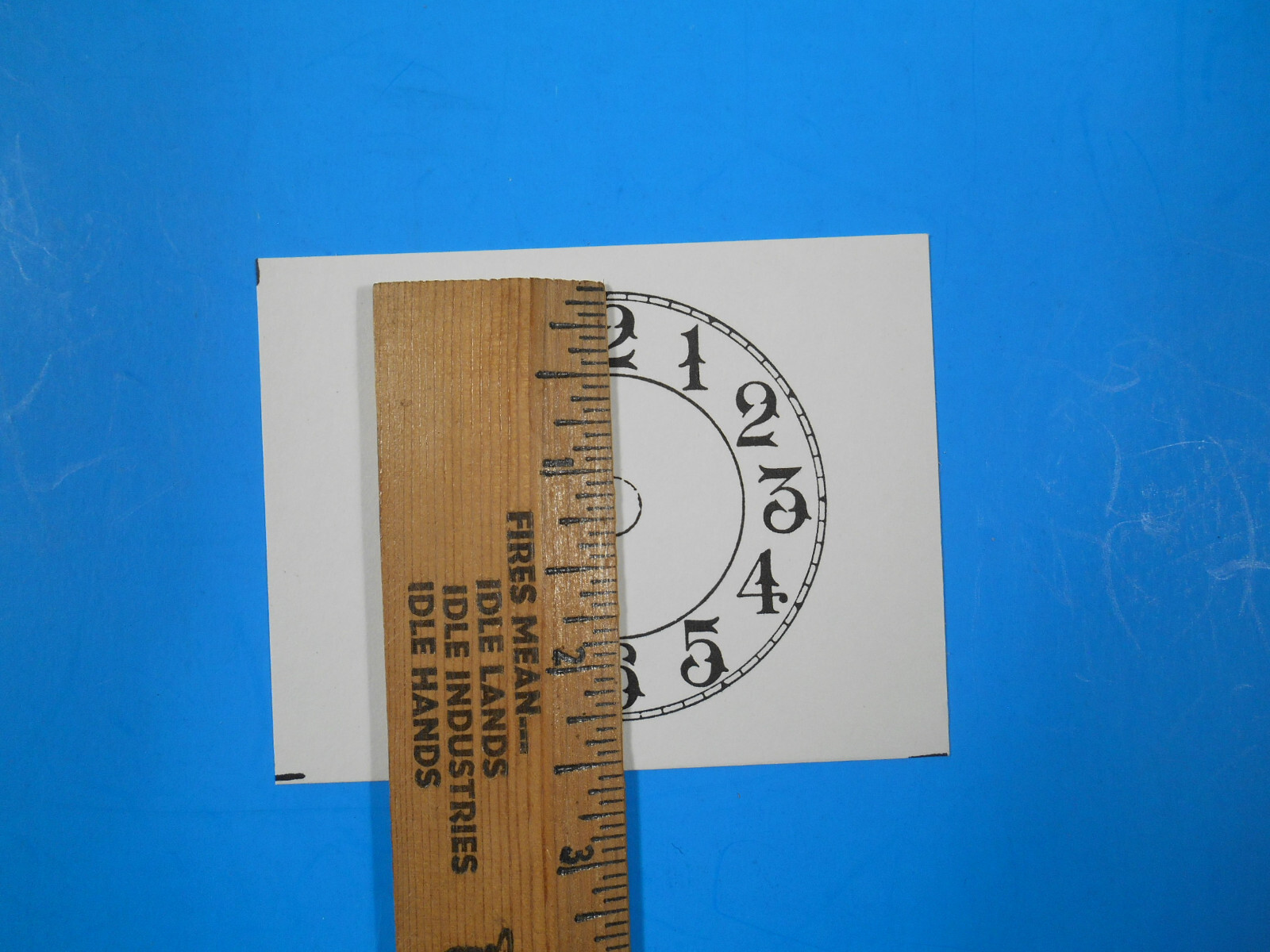 Replacement Clock Face Paper Card Stock Matte White 2-1/4″ Arabic