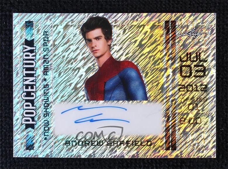 2024 Leaf Metal Pop Century Silver Diagonal Shimmer 2/5 Andrew Garfield Auto ib6