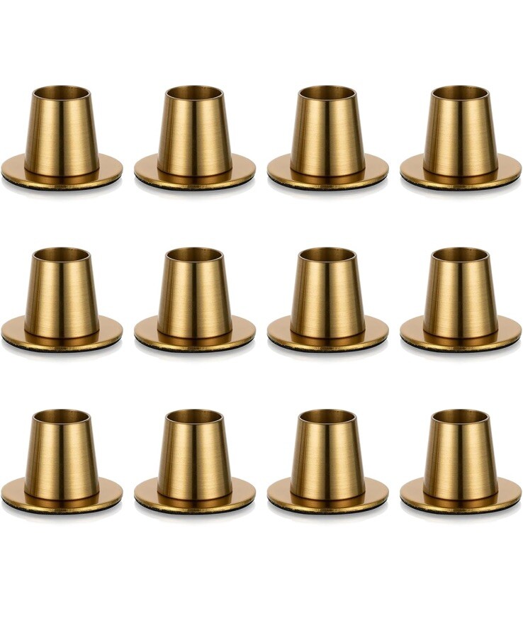 12PCS Candle Holders Decorative Taper Candles Candlestick Holder Wedding Dinning