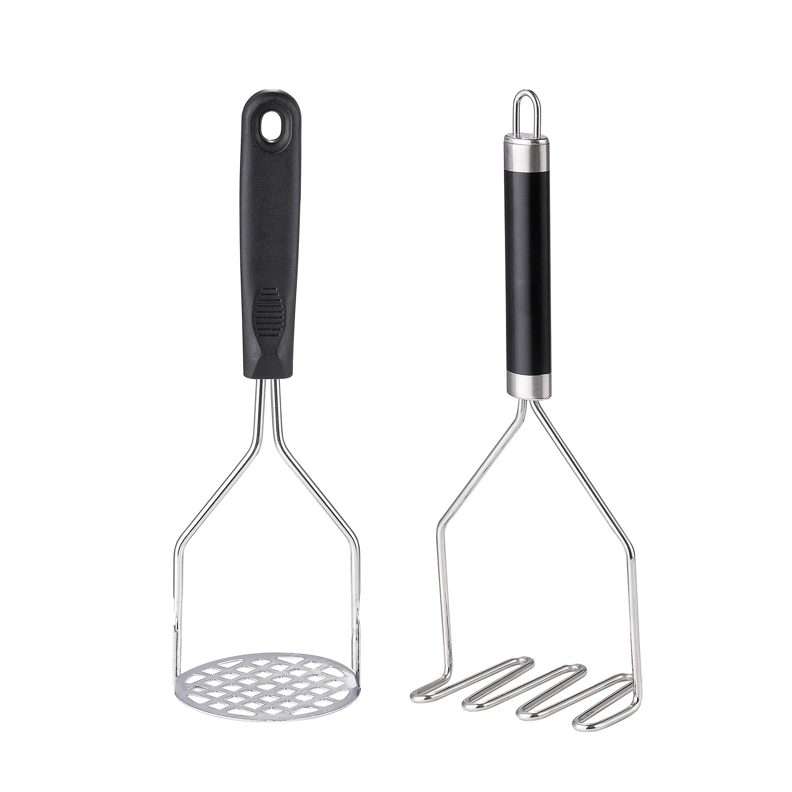 2PCS Potato Masher, OLULU Heavy Duty Stainless Steel Mashed Potatoes Masher, Mas