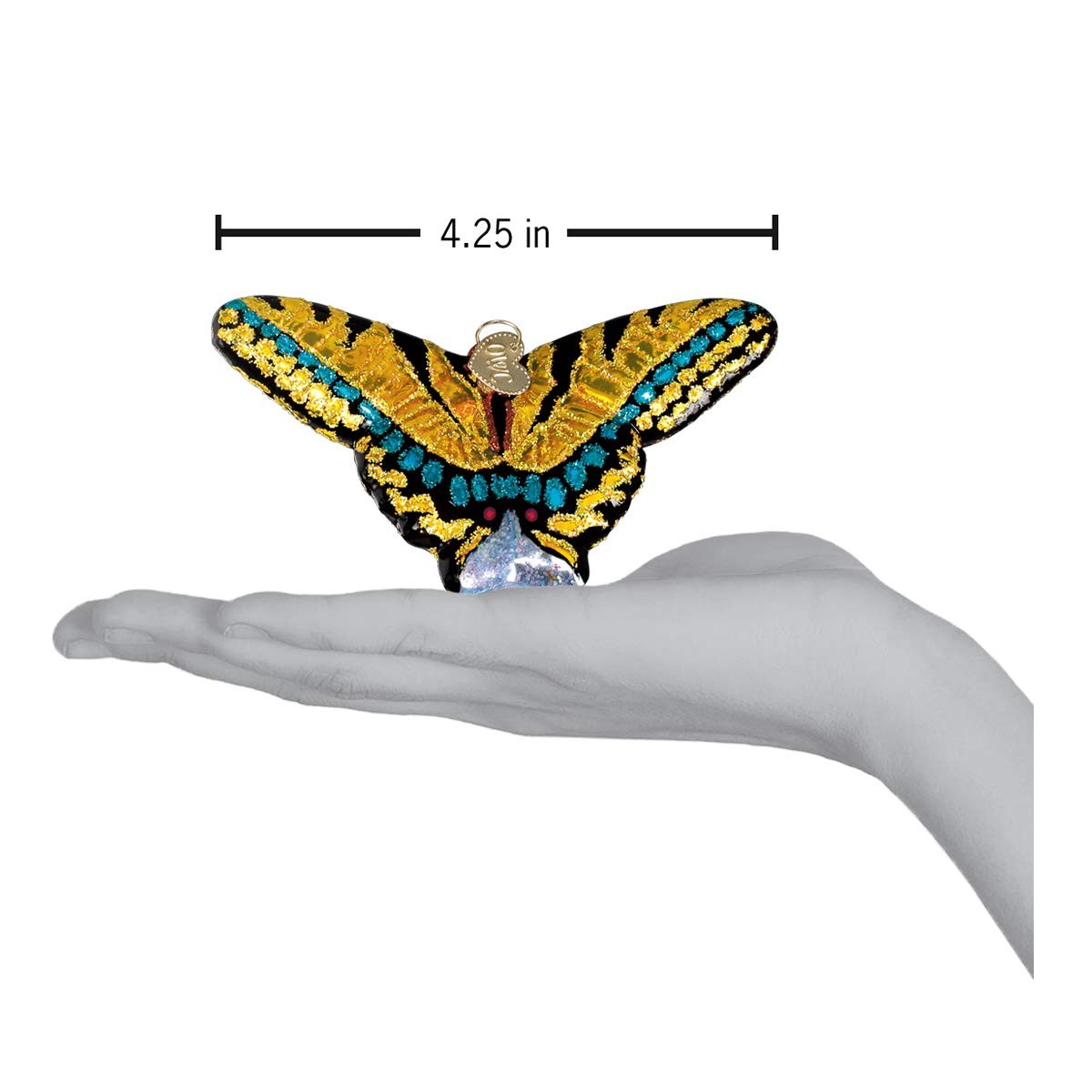 Old World Christmas Swallowtail Butterfly Glass 2.500,