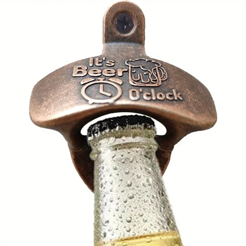Can Opener Antique Bronze Wall Mounted Beer Bottle, Soda Opener Bar Accessories