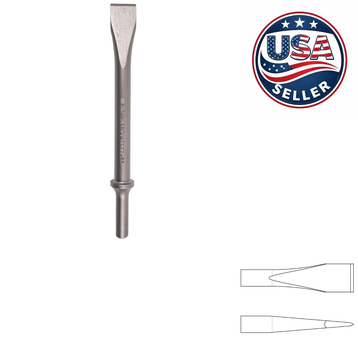 7-Inch Flat Chisel for Efficient Material Removal & Easy Handling
