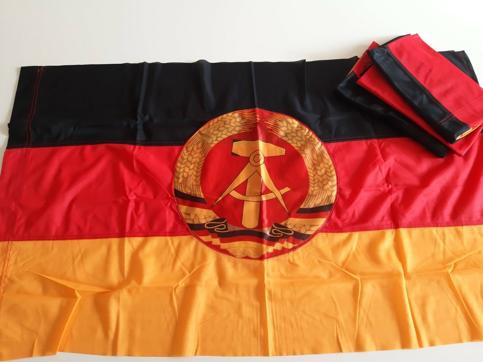 GDR Flag 1987 original communist East Germany DDR Fahne NVA double-sided 100×60