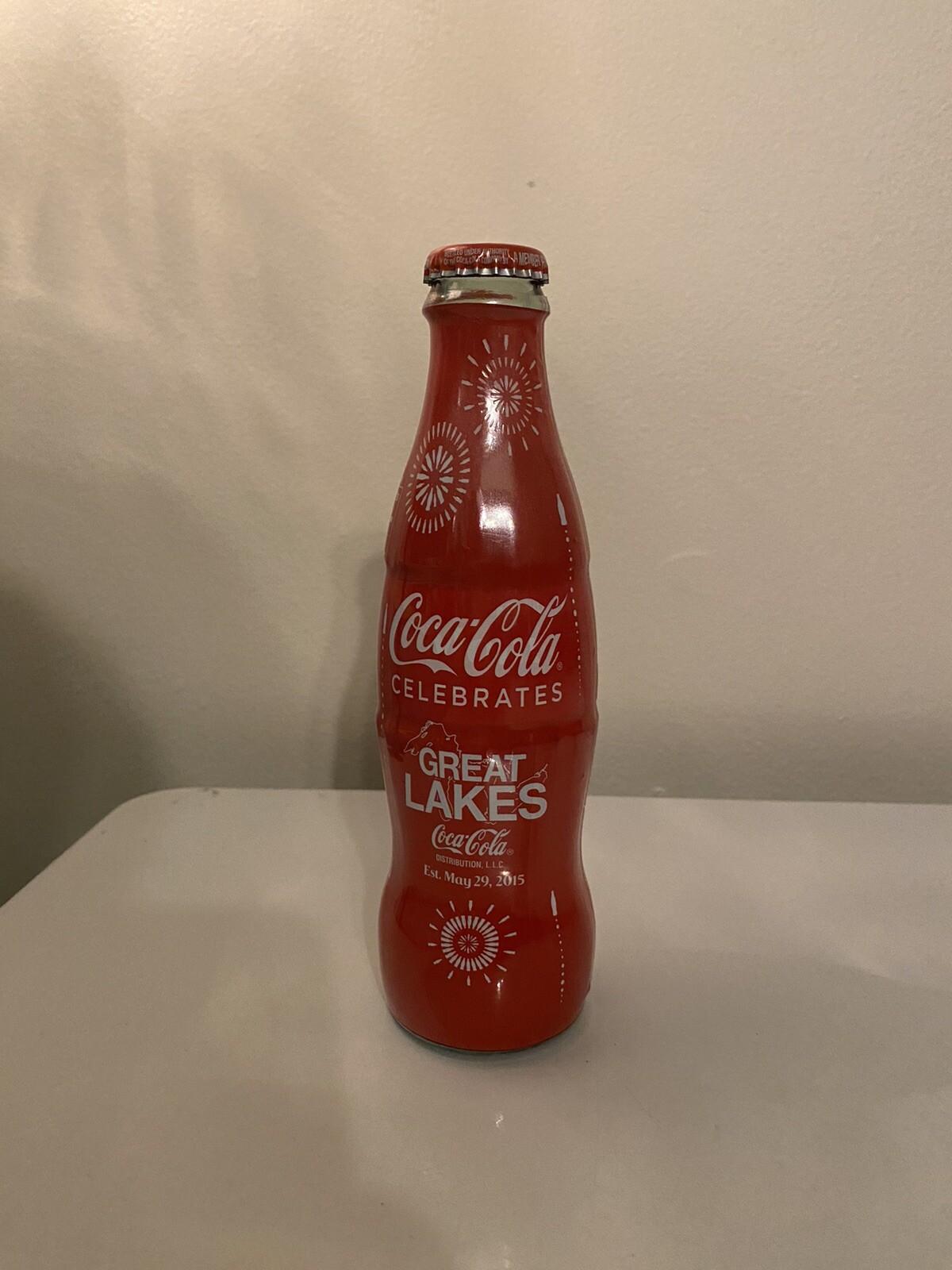2015 COCA COLA CELEBRATES GREAT LAKES DIV EST MAY 29 8OZ GLASS COCA COLA BOTTLE