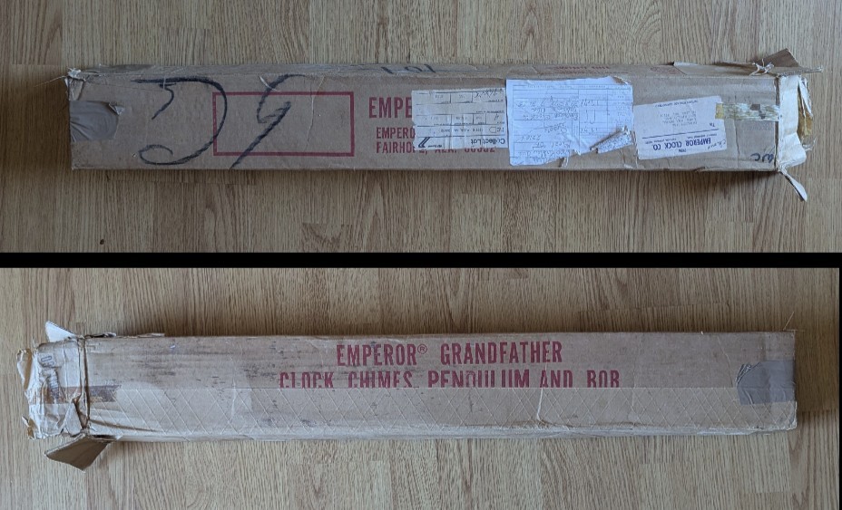 Emperor Grandfather Clock Replacement Parts 8 Rod Chime Pendulum Stick & Bob Vtg