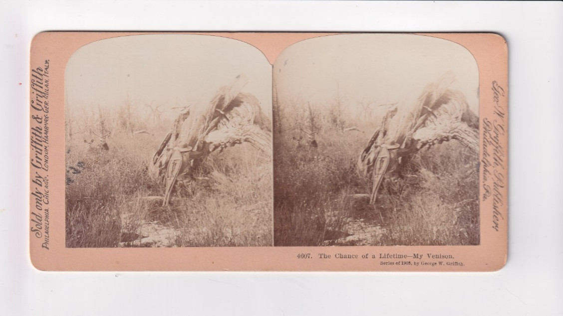 Rare Griffith stereoview snow shoes my venisom chance of lifetime