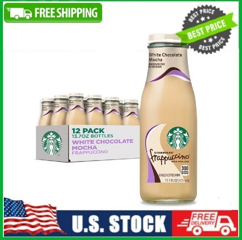 Frappuccino White Chocolate Mocha Iced Coffee Drink 13.7 fl oz 12 Pack Bottles