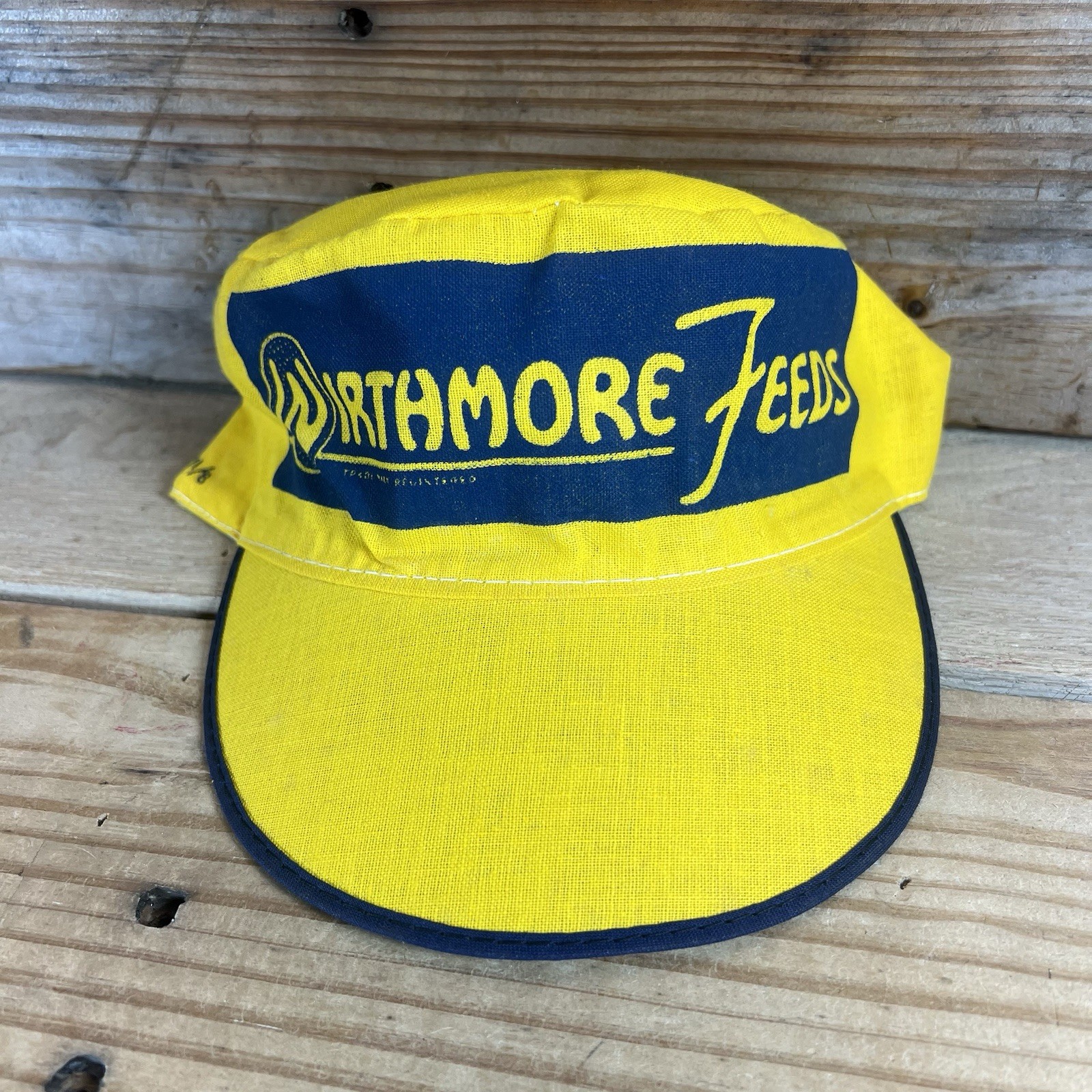 VTG NOS Deadstock Wirthmore Feeds Agriculture Painters Cap Meat Milk Eggs 7 1/8