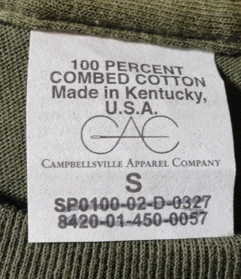 IRREGULAR OG OLIVE GREEN USMC US MARINE CORP T SHIRT 100% COMBED COTTON SMALL