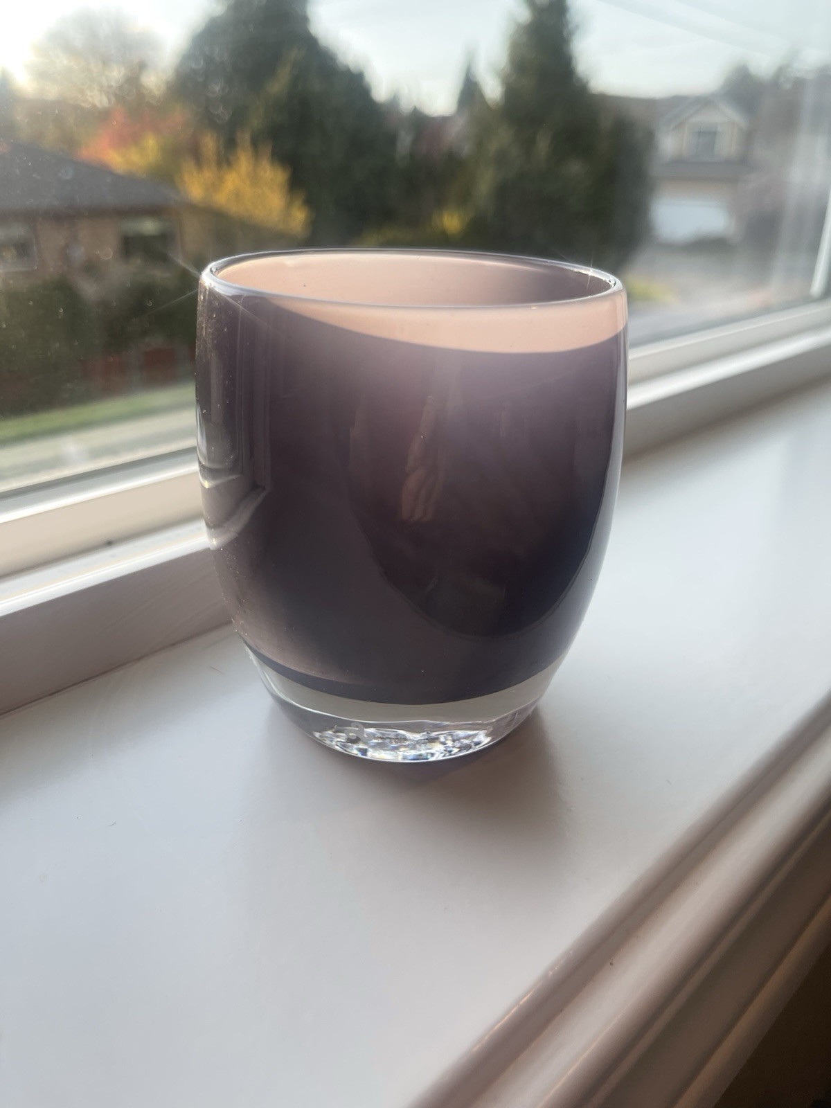 Glassybaby Twilight Comes In Box With Sticker, Card And Votive