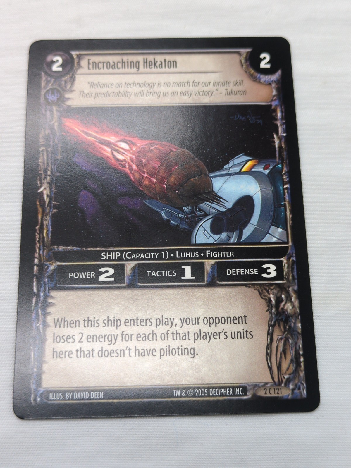 Encroaching Hekaton Wars Nowhere To Hide 121 Common Card