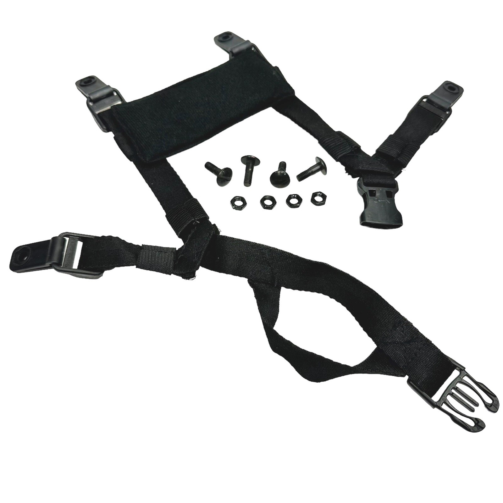 CGF Early MSA Black MICH ACH TC2000 TC2001 Helmet 4-Point Chin Strap H Harness