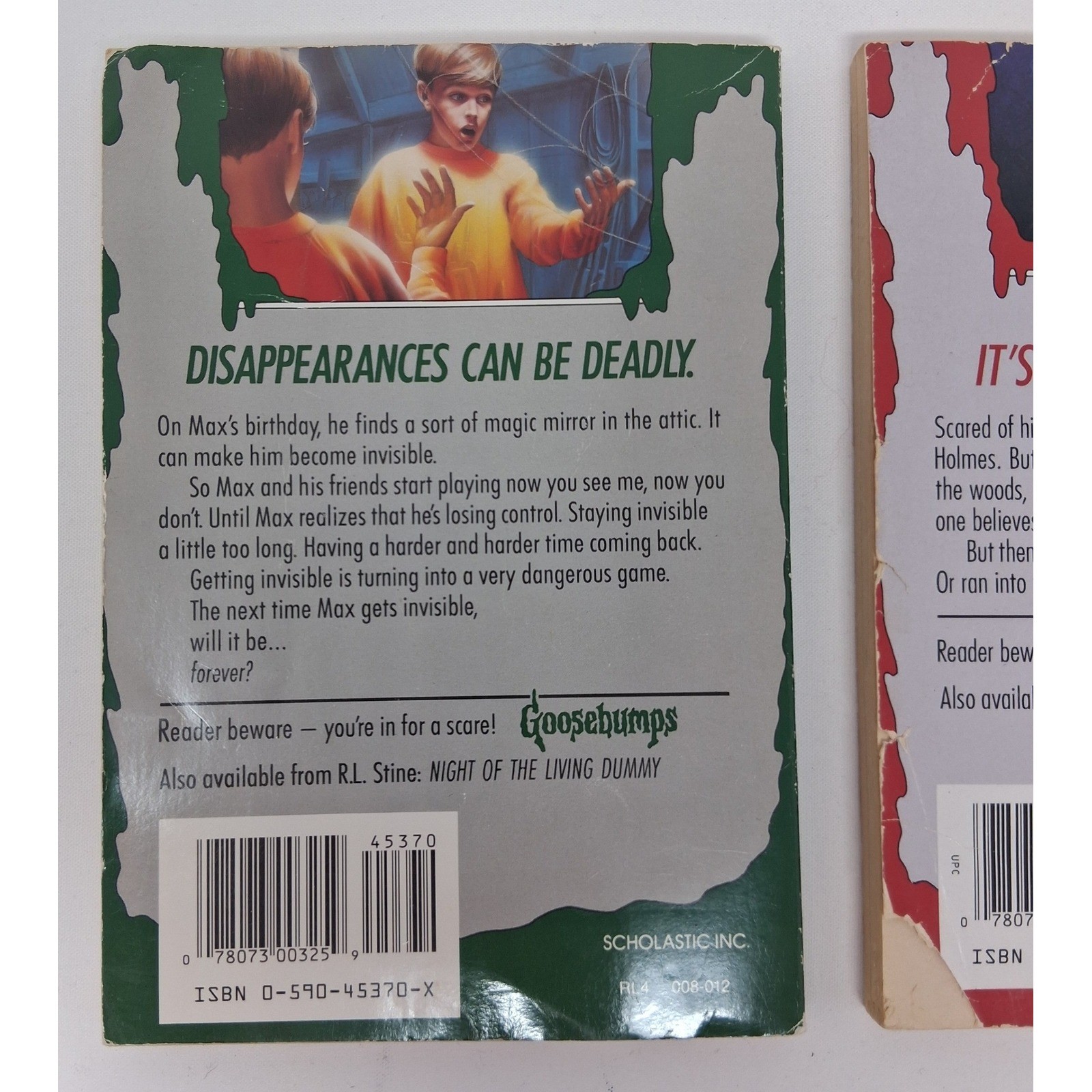 Goosebumps RL Stine Book Lot Lets Get Invisible #6 The Barking Ghost #32 Vintage