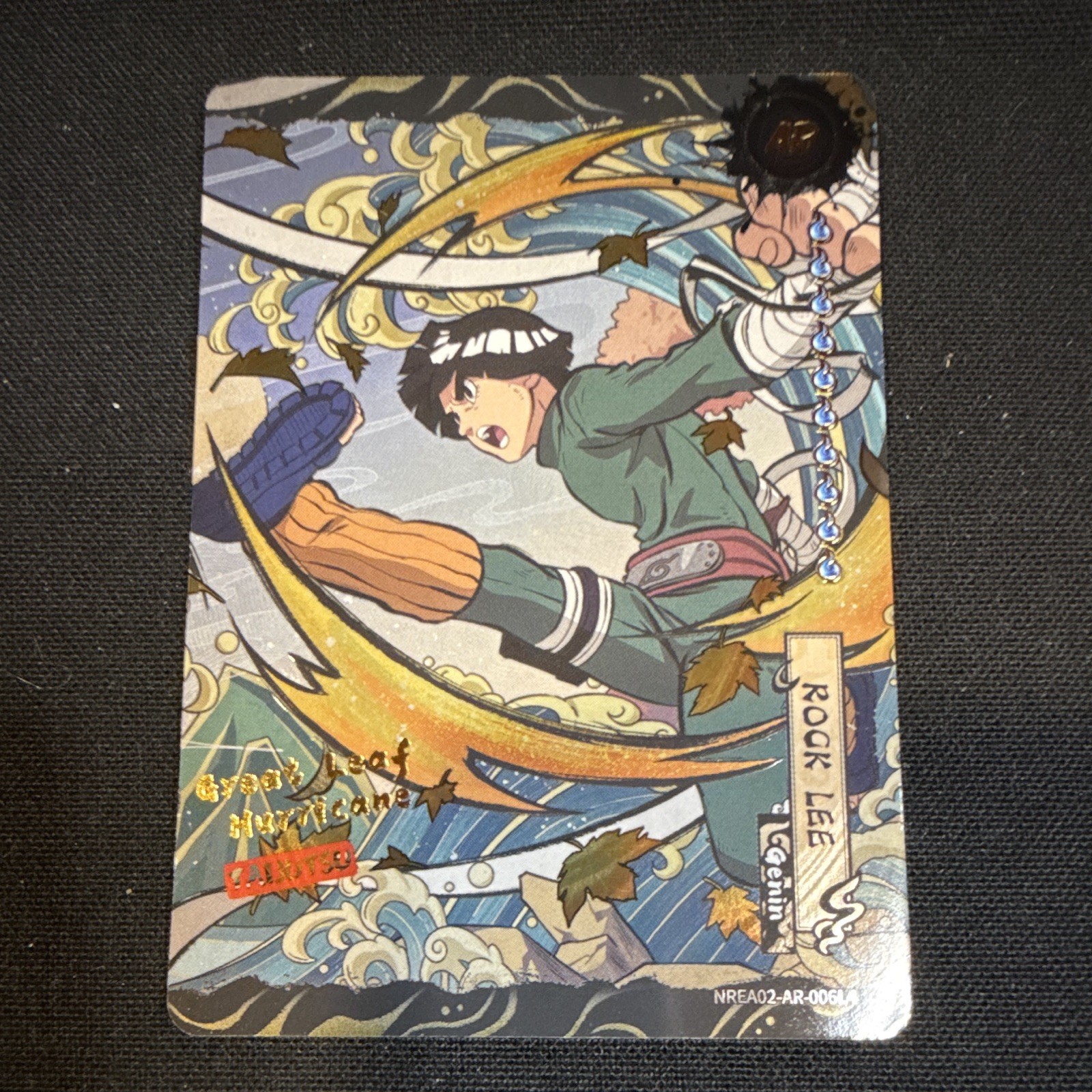 KAYOU Naruto Rock Lee Autograph Card Leaf/Great Hurricane NRFA02-AR-006A 2002