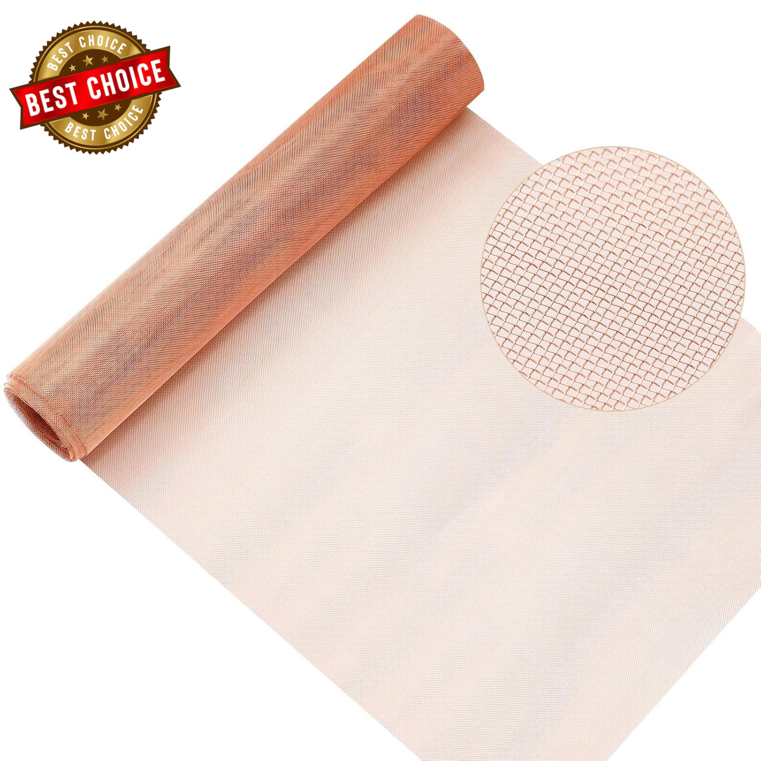 36 Inch X 20 Ft Copper Mesh Screen 99.9% Pure Copper 40 Mesh Roll Wire Fabric fo