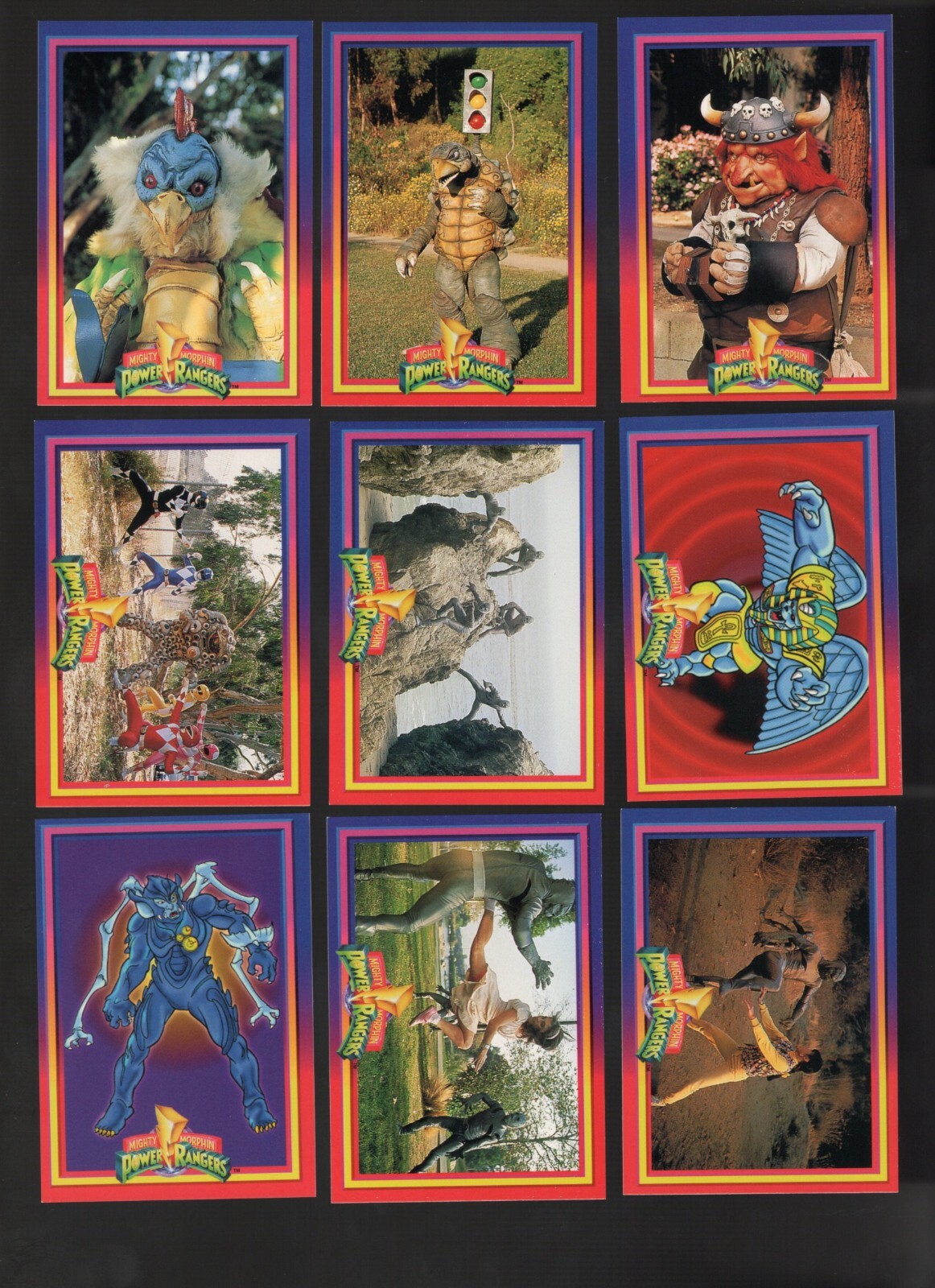 1994 MIGHTY MORPHIN POWER RANGERS SERIES 1 72-CARD BASE SET TRADING CARDS