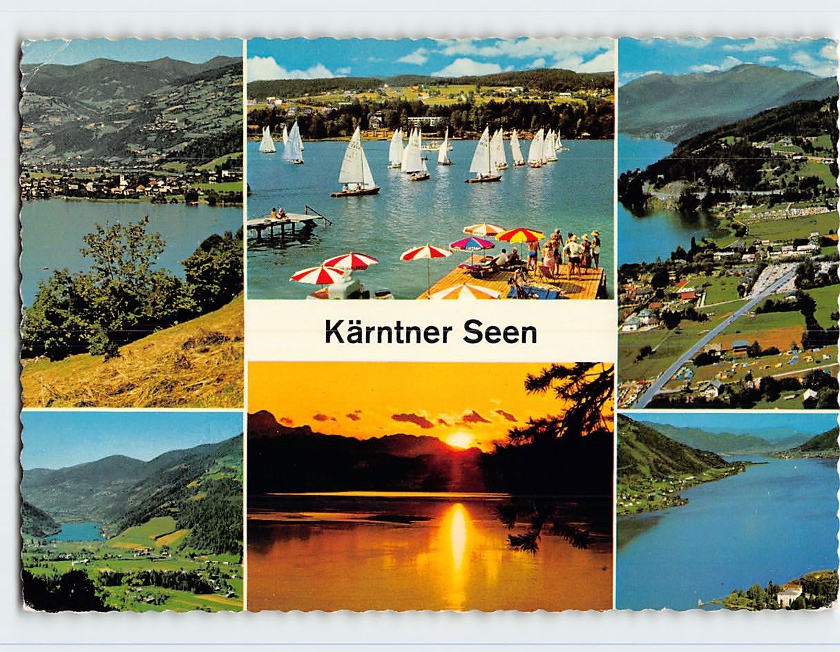Postcard Scenes & Views Kärntner Seen in Austria