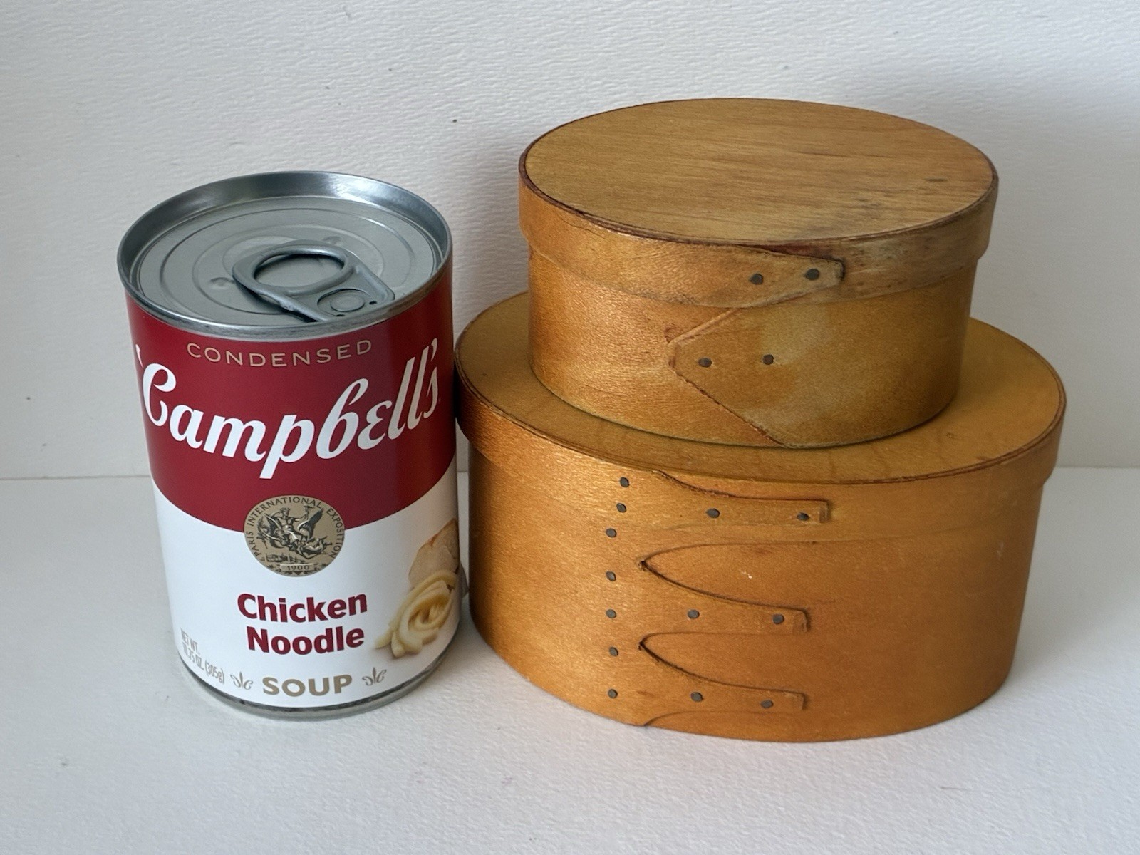 Antique Vintage Small Shaker Box PAIR Oval Bentwood Pantry Finger Lap Joinery