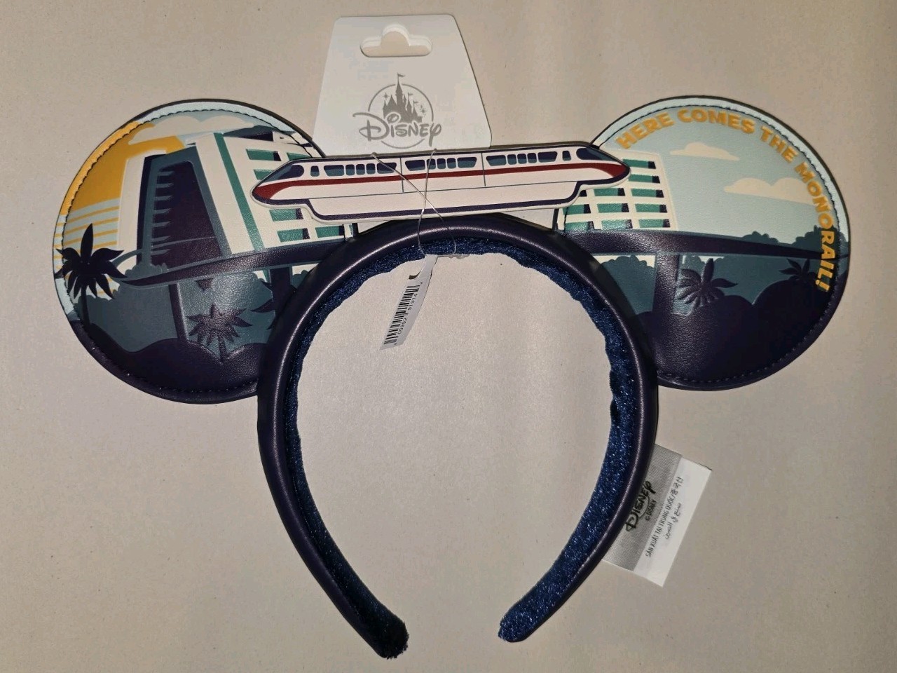 NEW 2025 Disney Parks WDW Contemporary Resort Sliding Monorail Ears Headband